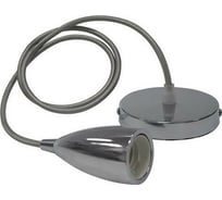 Декоративный патрон на подвесе HOROZ ELECTRIC EDISON 021-002-0001 Хром E27 1M HRZ00002544