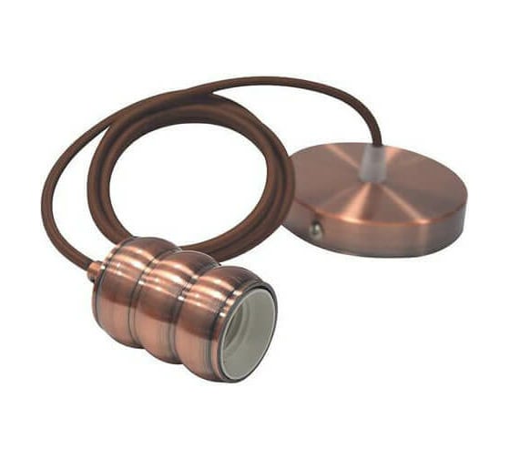 Декоративный патрон на подвесе HOROZ ELECTRIC GAUSS Красная медь, E27, 1M 021-009-0001 HRZ00002553 1