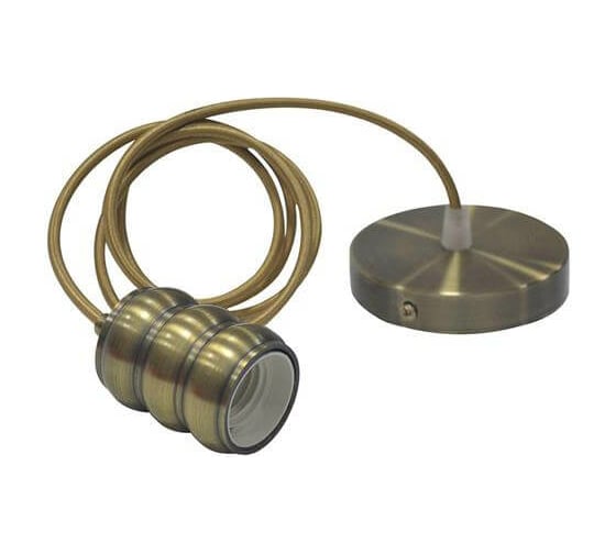 Декоративный патрон на подвесе HOROZ ELECTRIC GAUSS Старая бронза, E27, 1M 021-009-0001 HRZ11100035 1