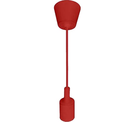 Декоративный патрон на подвесе HOROZ ELECTRIC VOLTA Красный, E27, 1M 021-001-0001 HRZ00002433