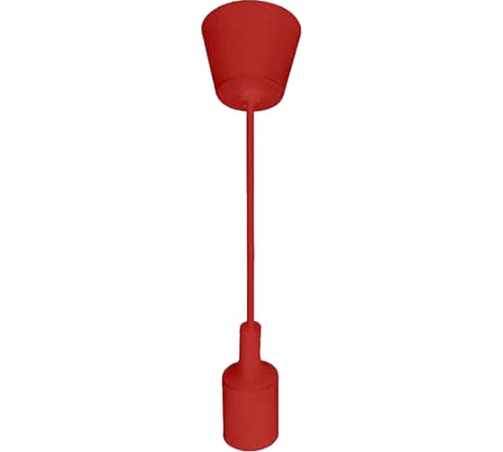 Декоративный патрон на подвесе HOROZ ELECTRIC VOLTA Красный, E27, 1M 021-001-0001 HRZ00002433