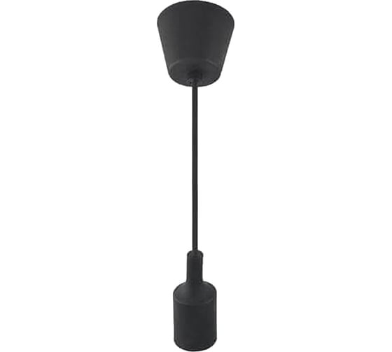 Декоративный патрон на подвесе HOROZ ELECTRIC VOLTA Чёрный, E27, 1M 021-001-0001 HRZ00002431