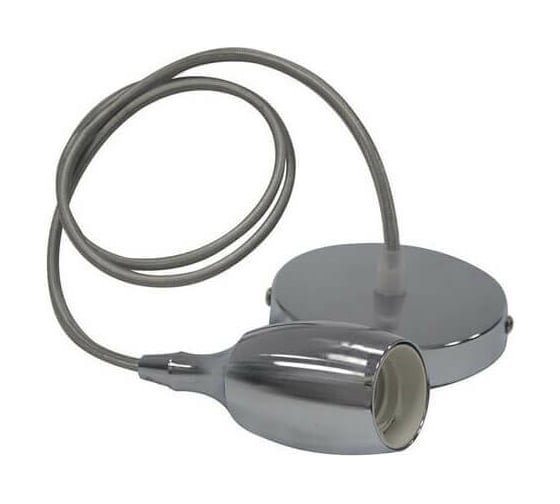 Декоративный патрон на подвесе HOROZ ELECTRIC WEBER Хром, E27, 1M 021-008-0001 HRZ00002551