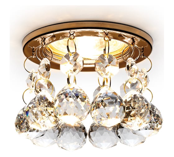 Встраиваемый светильник Ambrella Light Crystal Spot K2051 CL/G 1