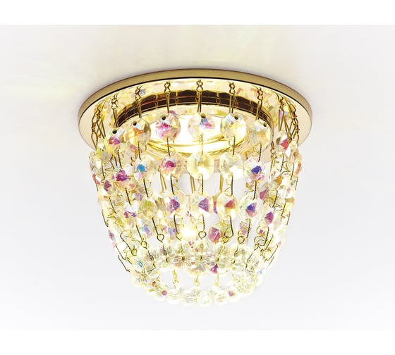 Встраиваемый светильник Ambrella Light Crystal Spot K2075 G/PR 1