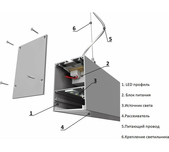 Подвесной светодиодный светильник Akfa Lighting 80w 4000-6500k черный корпус CC-1 FLPVN0000354