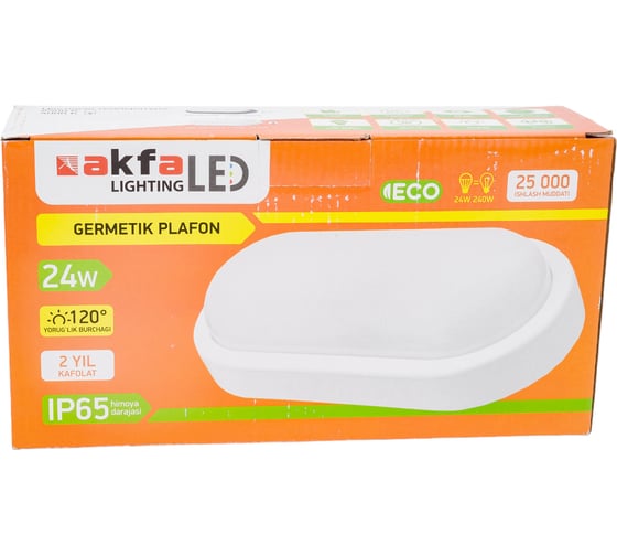 Герметичный светильник Akfa Lighting white 24w 4000k oval HLPN000084