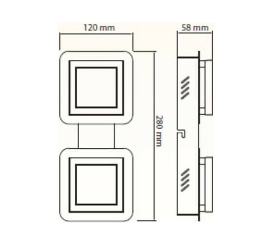 Декоративный потолочный светильник HOROZ ELECTRIC В ЛИНИЮ LIKYA-2 2x5W Хром 4000K 220-240V 036-007-0002 HRZ00002249