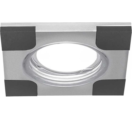 Светильник Gauss Aluminium Квадрат. Хром/Черный, Gu5.3 AL008 1