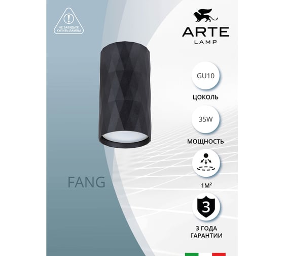 Потолочный светильник ARTE LAMP A5557PL-1BK