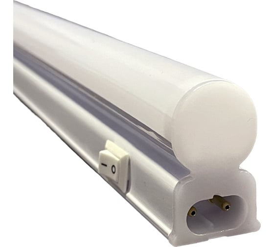 Светодиодный линейный светильник truEnergy с выключателем и кабелем с вилкой t5 10w 4000k 840lm 565мм белый пластик 10152