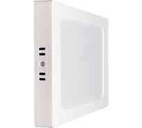 Светодиодный накладной светильник truEnergy квадрат 9w 4000k 675lm 152x152мм белый пластик 10108