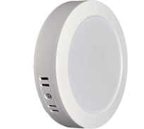 Светодиодный накладной светильник truEnergy круг 15w 4000k 1200lm d183мм белый пластик 10105