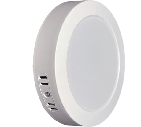 Светодиодный накладной светильник truEnergy круг 15w 4000k 1200lm d183мм белый пластик 10105