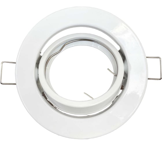 Встраиваемый поворотный светильник truEnergy с цоколем GU5.3 D90xH31мм IP20 белый/сталь 21211