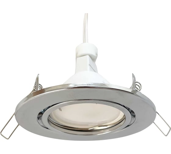 Встраиваемый поворотный светильник truEnergy с цоколем GU5.3 D90xH31мм IP20 хром/сталь 21210