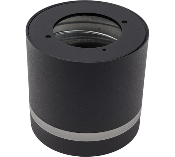 Накладной светильник truEnergy gx53 d85xh80мм ip20 черный/алюминий 21002