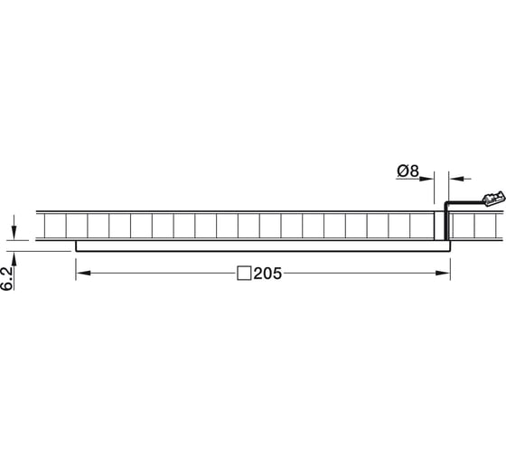 Светильник Hafele LED3025 24V/5.8W 40K/серый 833.77.121