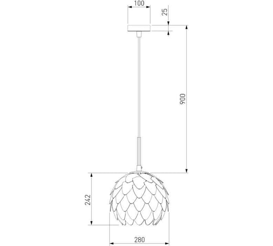 Подвесной светильник Bogate's 304/1 серебряный 00000084406