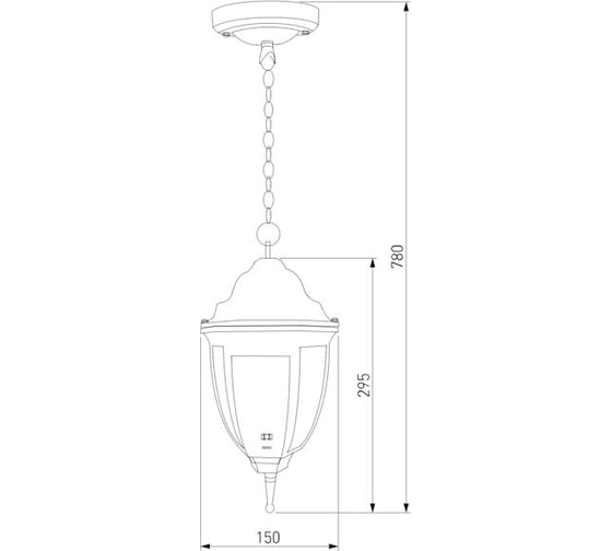 Уличный подвесной светильник Elektrostandard - fuga h / черный (35148/h) a058034