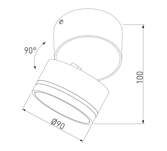 Накладной светодиодный светильник Elektrostandard - okko / черный (35157/u) a061142