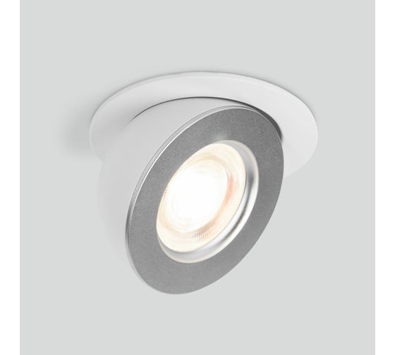 Встраиваемый светодиодный светильник Elektrostandard - pruno / белый/серебро 8w 4200к (25080/led) a060946