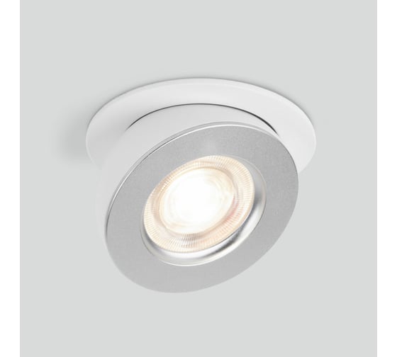 Встраиваемый светодиодный светильник Elektrostandard - pruno / белый/серебро 8w 4200к (25080/led) a060946