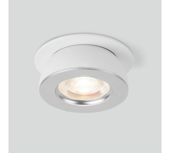 Встраиваемый светодиодный светильник Elektrostandard - pruno / белый/серебро 8w 4200к (25080/led) a060946