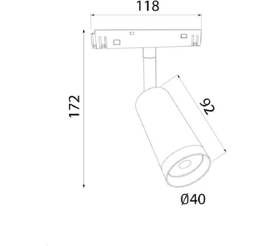 Трековый светильник Elektrostandard - slim magnetic r07 8w 4200k porte (черный) 85507/01 a061300