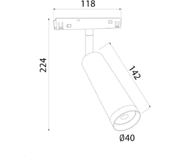 Трековый светильник Elektrostandard - slim magnetic r08 8w 4200k porte (белый) 85508/01 a061303