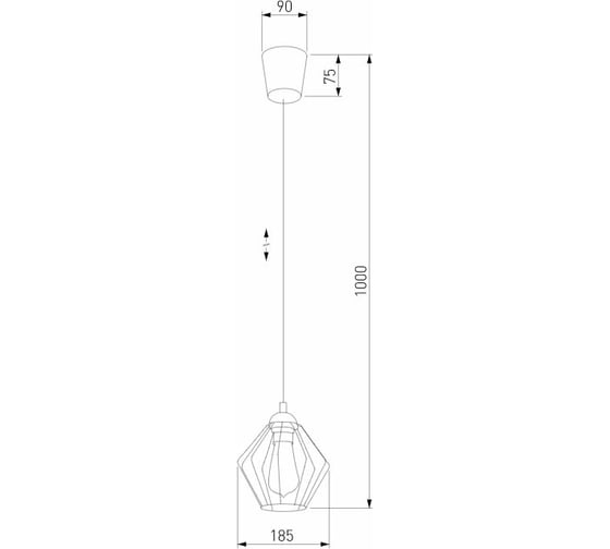 Подвесной светильник TK Lighting - 1642 / galaxy 1 черный 00000077552