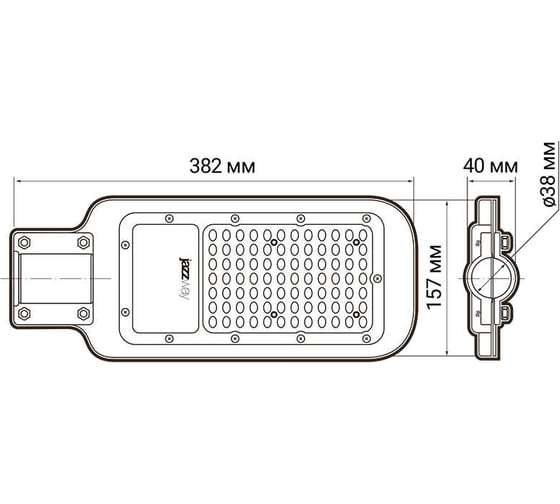 Светодиодный светильник Jazzway PSL 07 50Вт 5000К IP65 AC180-260 уличный ДКУ 5041059