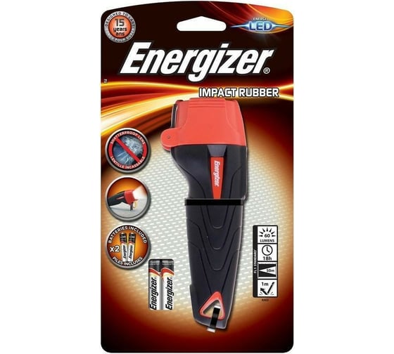 Фонарь Energizer ENR Impact Rubber Light Large 2AA+Tray 7638900326291 1