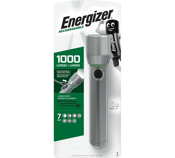 Фонарь Energizer ENR Metal Vision HD Rech +USB 7638900426410 1