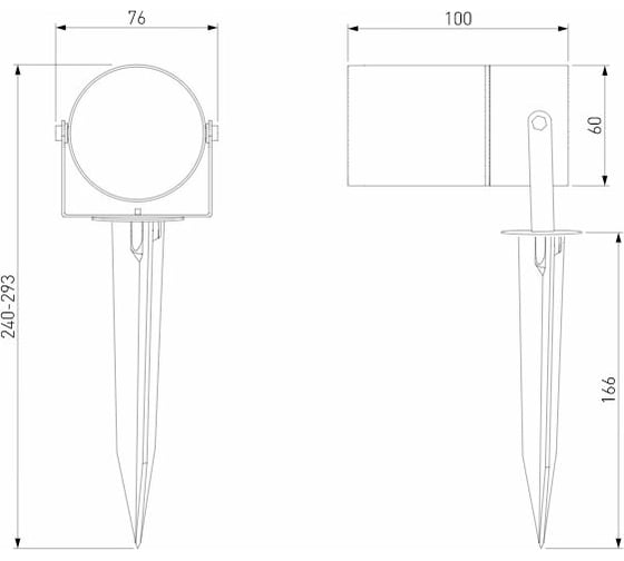 Светильник Elektrostandard Landscape LED (043 FL LED) черный a059011