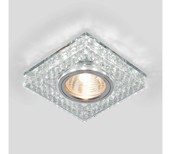 Встраиваемый точечный светильник Elektrostandard 8391 MR16 CL/SL прозрачный/серебро a049338