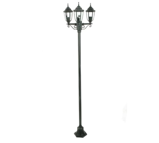 Уличный фонарь столб SHEFFIELD duwi 25720 2, 226см, антично-зеленый 1