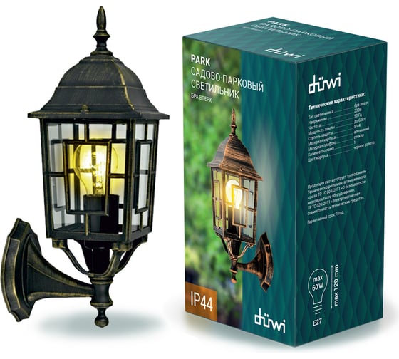 Настенное бра вверх PARK FAMILY duwi 24124 9, черный с золотом