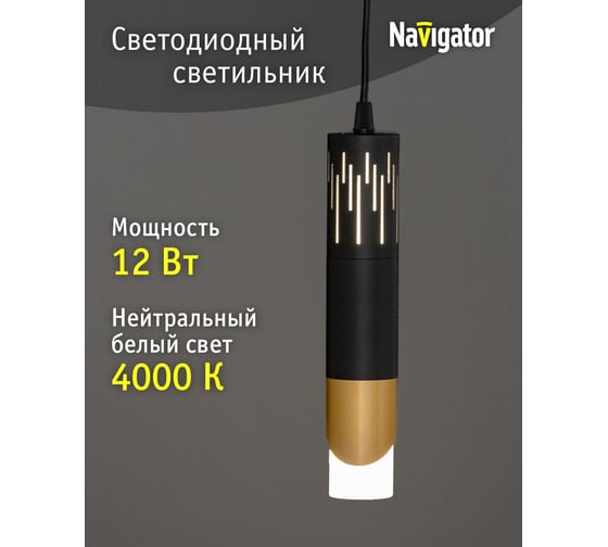 Подвесной светильник Navigator 80 433 nlf-p-005-02 черный золото 80433