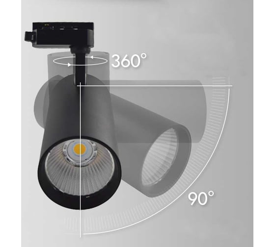 Спот для трековых систем SWG черный 20W 4000K TL3P-BL-20-NW 00-00008851