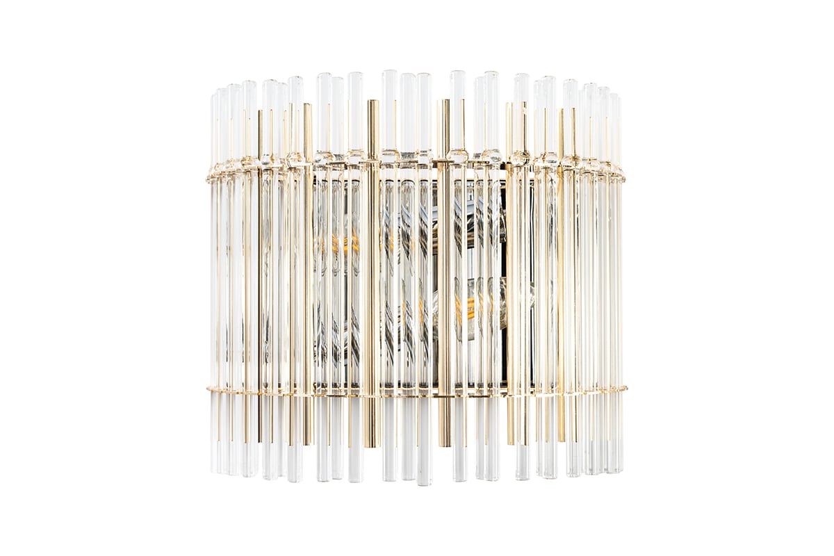 Настенный светильник Crystal lux AURELIO AP2 GOLD+CHROME/TRANSPARENT -  выгодная цена, отзывы, характеристики, фото - купить в Москве и РФ