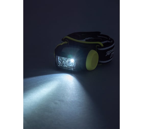 Фонарь ЯРКИЙ ЛУЧ LH-080 налобный, светодиод CREE 3W 80лм + 3 красных LED  3 режима, на 3xAAA 4606400614654