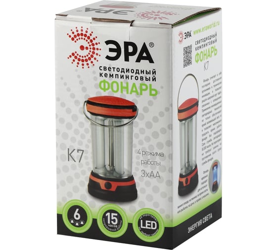Фонарь ЭРА K7 кемпинг 6xLED, 3хAA 4 режима C0044365