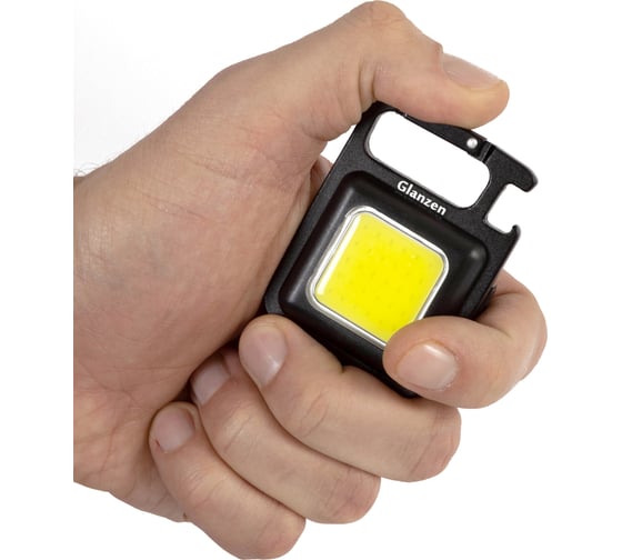 Светодиодный аккумуляторный USB фонарь GLANZEN c карабином UFL-0500-06 КА-00008649