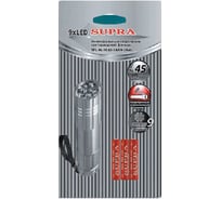 Фонарь Supra SFL-AL-9L02-3AAA silver