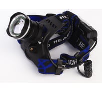 Налобный аккумуляторный фонарь Ultraflash LED5337 (3,7В, черный, 1LED, 5 Вт, фокус, 2 аккумулятора 3 режима, USB, бокс са) 15016