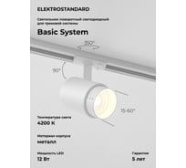 Потолочный светодиодный однофазный светильник Elektrostandard Cors 10W 4200K (85513/01) белый матовый a062391