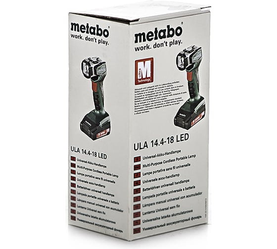 Аккумуляторный фонарь Metabo ULA 14.4-18 LED 600368000