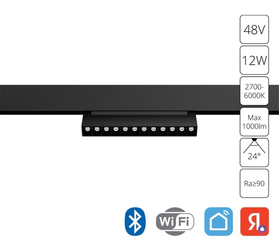 Магнитный трековый светильник ARTE LAMP LINEA A4696PL-1BK