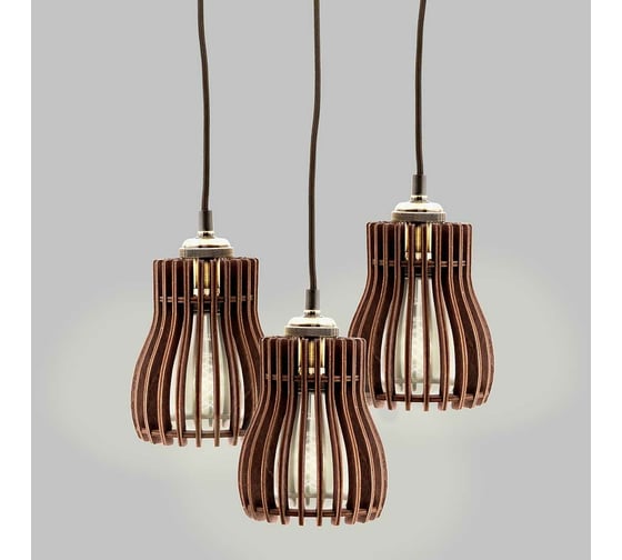 Подвесной светильник GLANZEN из дерева baby dark ART-0006-60 КА-00006967